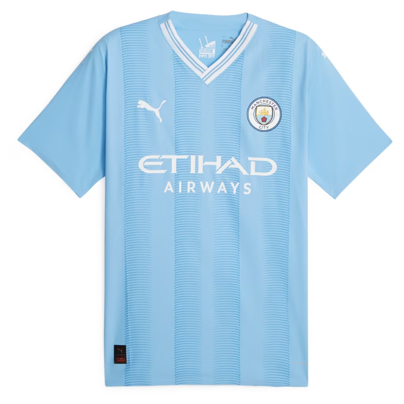 Manchester City Home Shirt 2023-24 - with De Bruyne 17 printing Jersey - Blue - Jersey Teams World