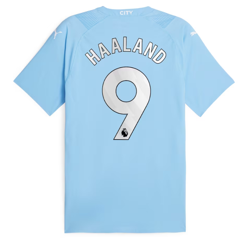 Manchester City Home Shirt 2023-24 Jersey Haaland 9 printing - Blue - Jersey Teams World