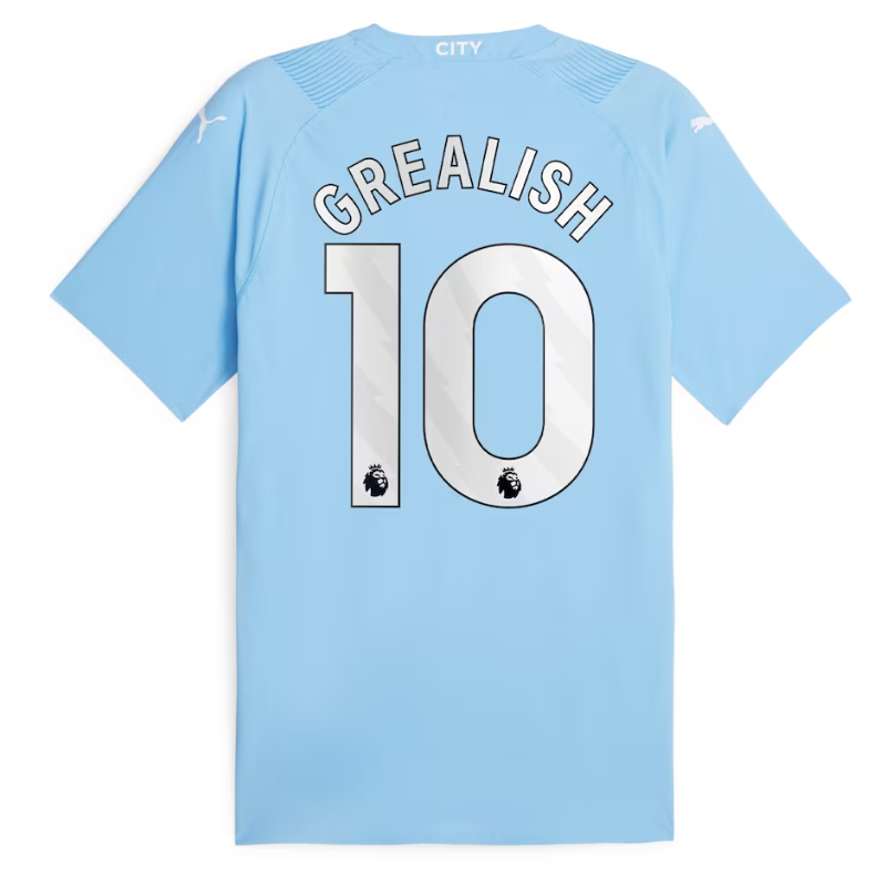 Manchester City Home Shirt 2023-24 with Grealish 10 printing - Blue - Jersey Teams World
