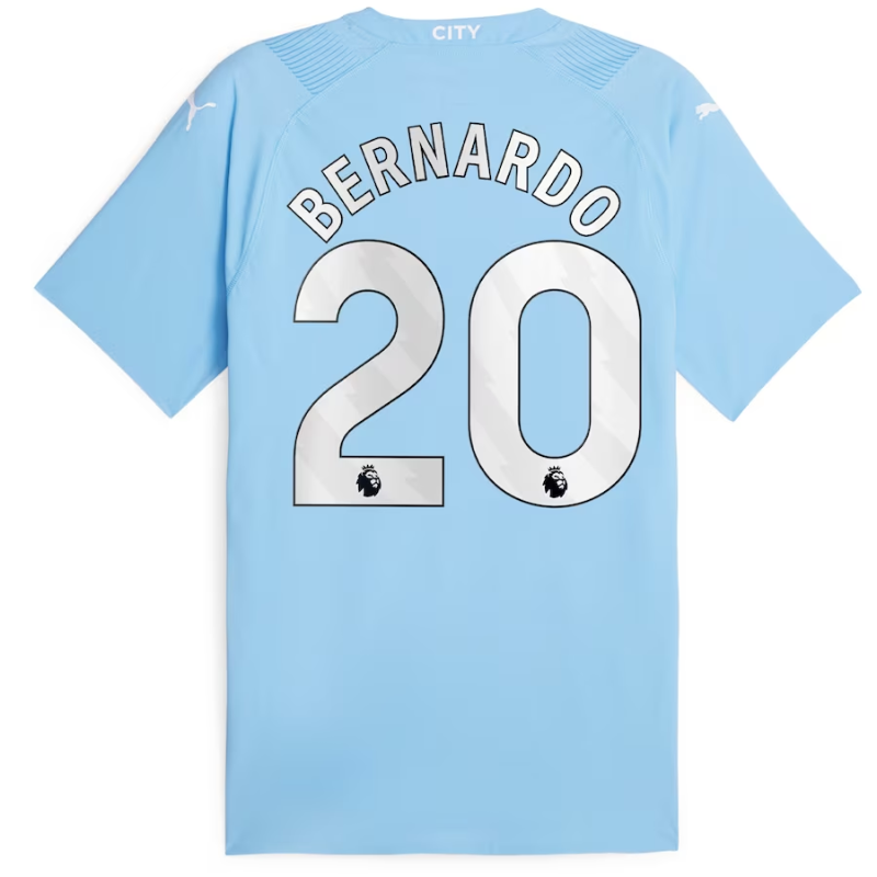 Manchester City Home Shirt 2023-24 with Jersey Bernardo 20 printing - Blue - Jersey Teams World