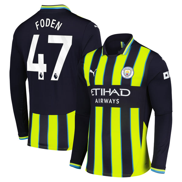 Manchester City PUMA Away Shirt 2024-25 - Long Sleeve with Foden 47 printing Jersey