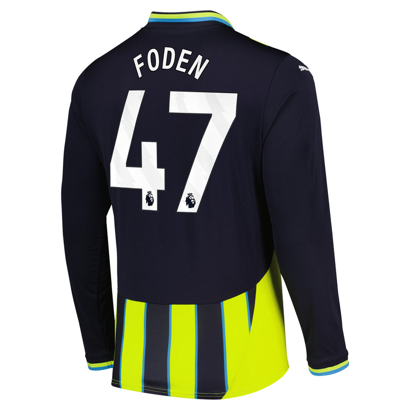 Manchester City PUMA Away Shirt 2024-25 - Long Sleeve with Foden 47 printing Jersey