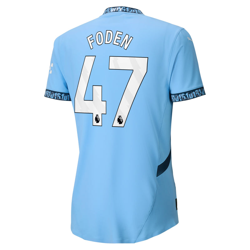 Manchester City PUMA Home Shirt 2024-25 with Foden 47 printing Jersey - Blue