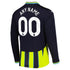 Manchester City Puma 2024/25 Away Long Sleeve Custom Jersey - Navy - Jersey Teams World