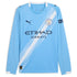 Manchester City Puma 2025/26 Home Long Sleeve Custom Jersey - Sky Blue