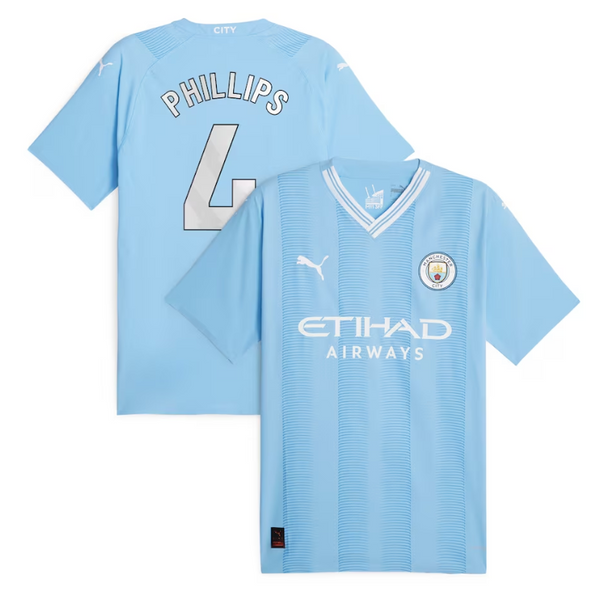Manchester City Team 2023-24 with Jersey Phillips 4 printing - Sky Blue - Jersey Teams World