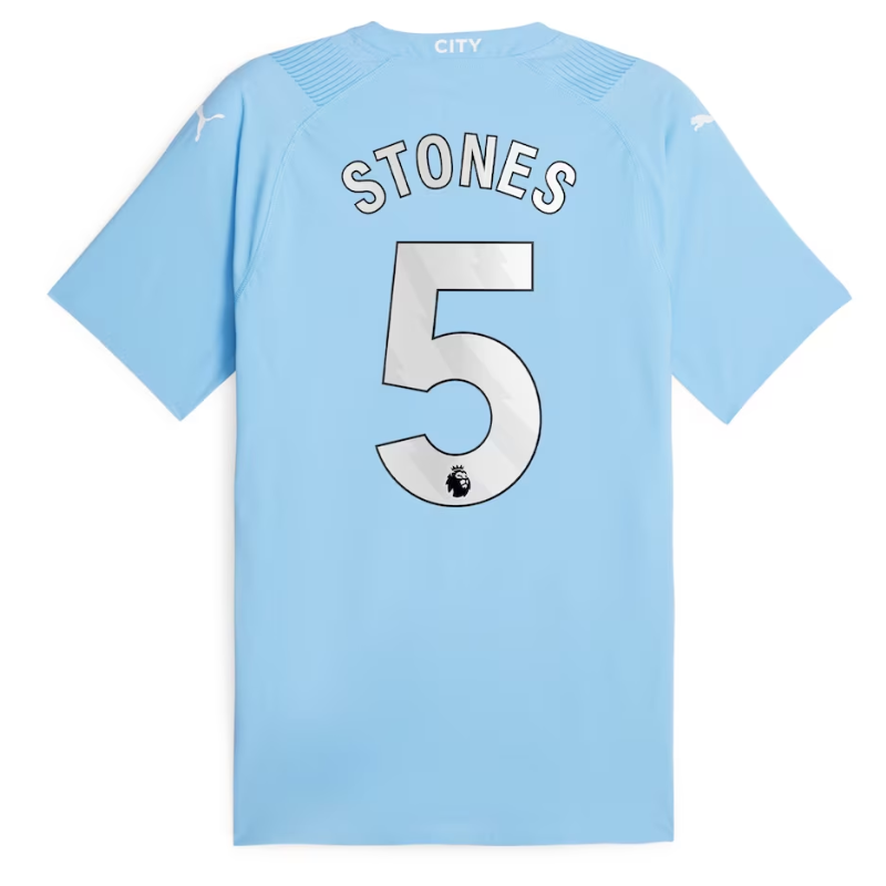 Manchester City Team 2023-24 withJersey Stones 5 printing - Sky Blue - Jersey Teams World