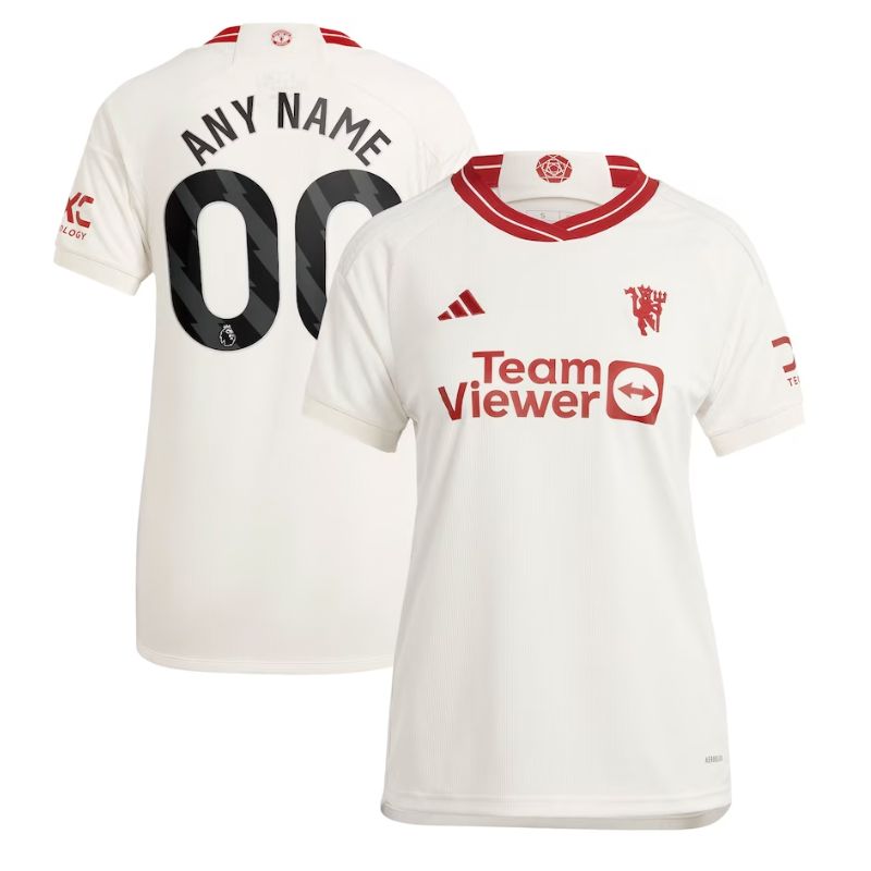 Manchester United 2023/24 Third Women's Custom Jersey - White - Jersey Teams World