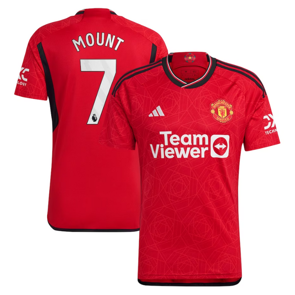Manchester United Home Shirt 2023-24 - with Mount 7 printing Jersey - Red