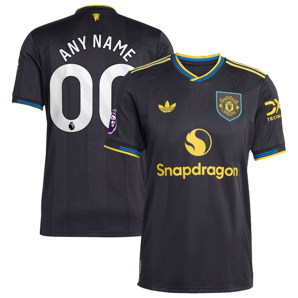 Manchester United adidas 2025/26 Third Custom Jersey - Black