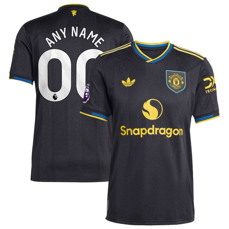 Manchester United adidas 2025/26 Third Custom Jersey - Black