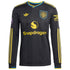 Manchester United adidas 2025/26 Third Long Sleeve Custom Jersey - Black