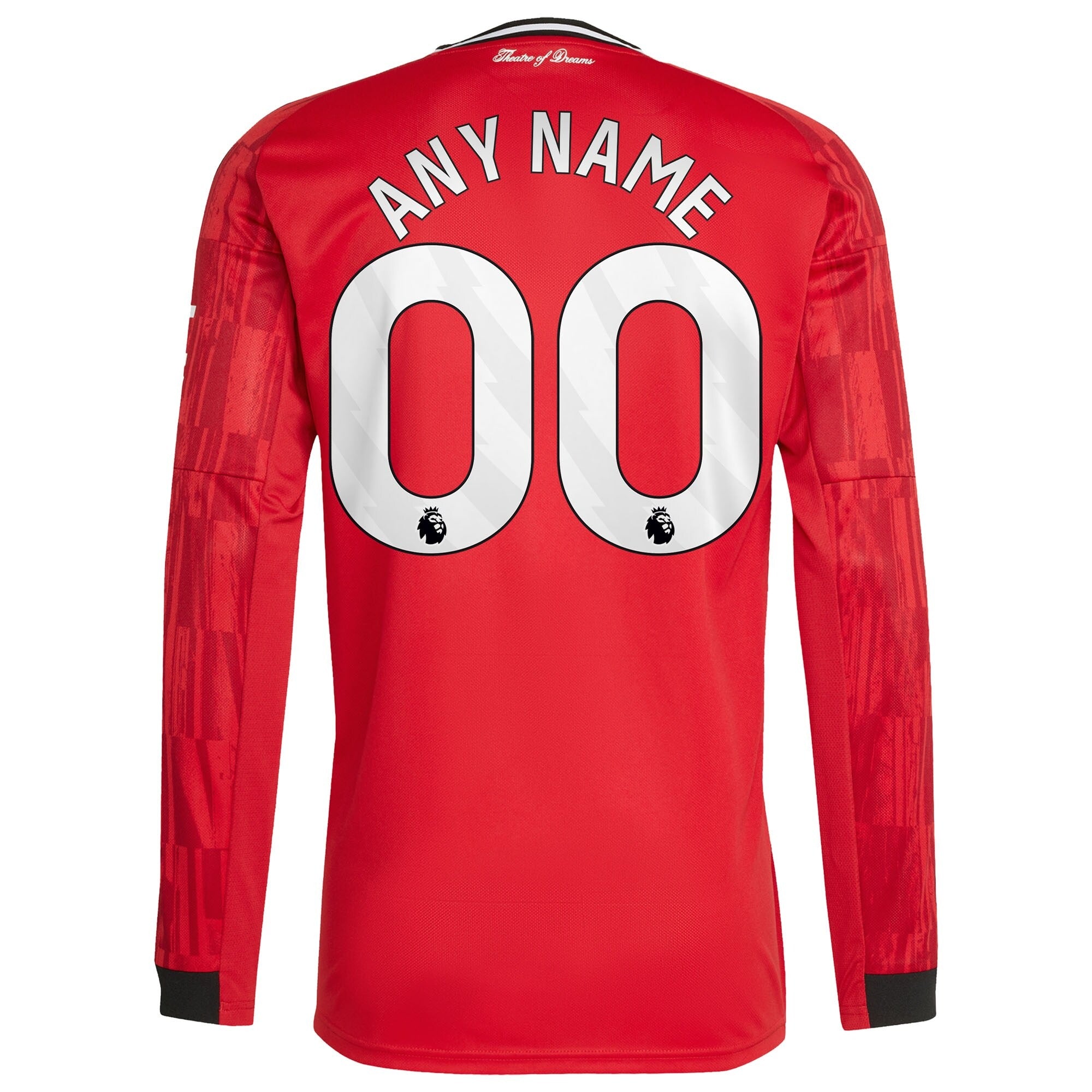 Manchester United adidas Home 2025/26 Custom Long Sleeve Jersey - Red