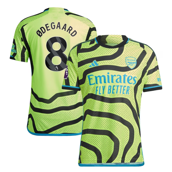 Martin Odegaard Arsenal Shirt 2023/24 Away Player Jersey - Yellow