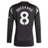 Martin Odegaard Arsenal adidas 2024/25 Away Long Sleeve Player Jersey - Black