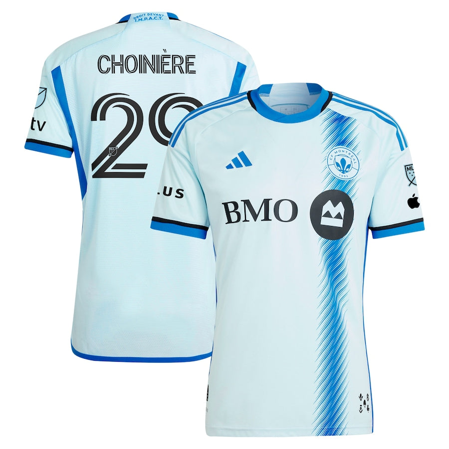 Mathieu Choinière CF Montreal adidas 2024 La Main Player Jersey – Light Blue