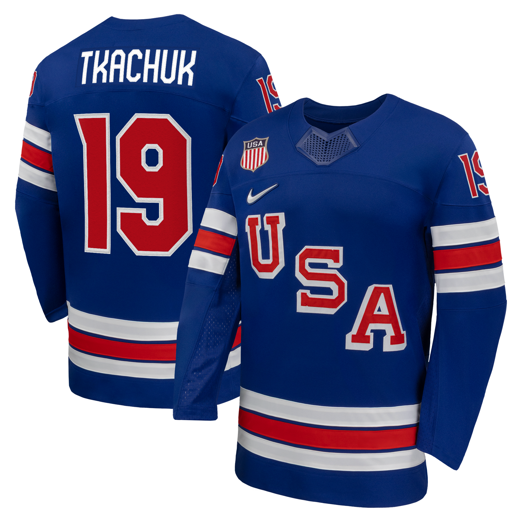 Matthew Tkachuk #7 USA Hockey Nike 2026 Home Jersey - Royal Blue