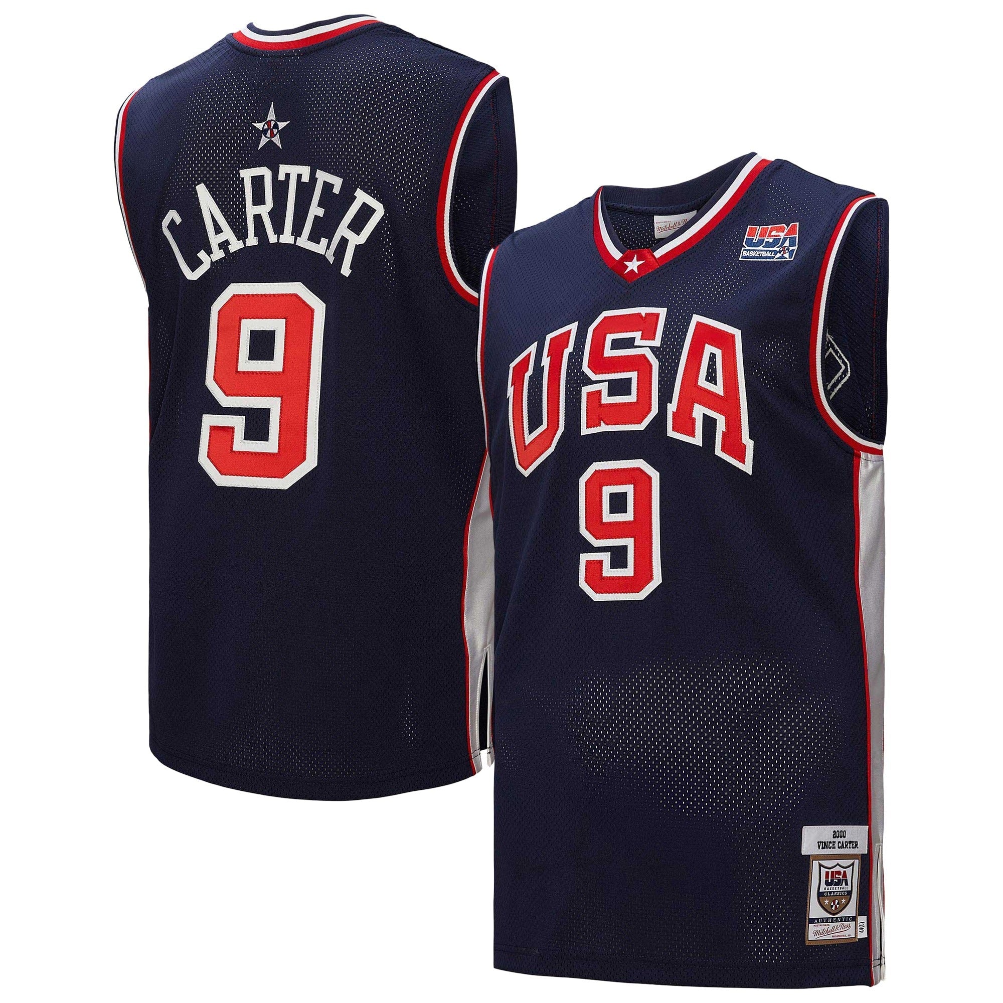 Mitchell & Ness Vince Carter USA Basketball 2000 Authentic Jersey – Navy - Jersey Teams World