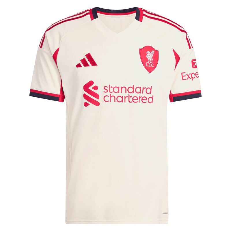 Mohamed Salah Liverpool adidas 2025/26 Away Player Jersey - White