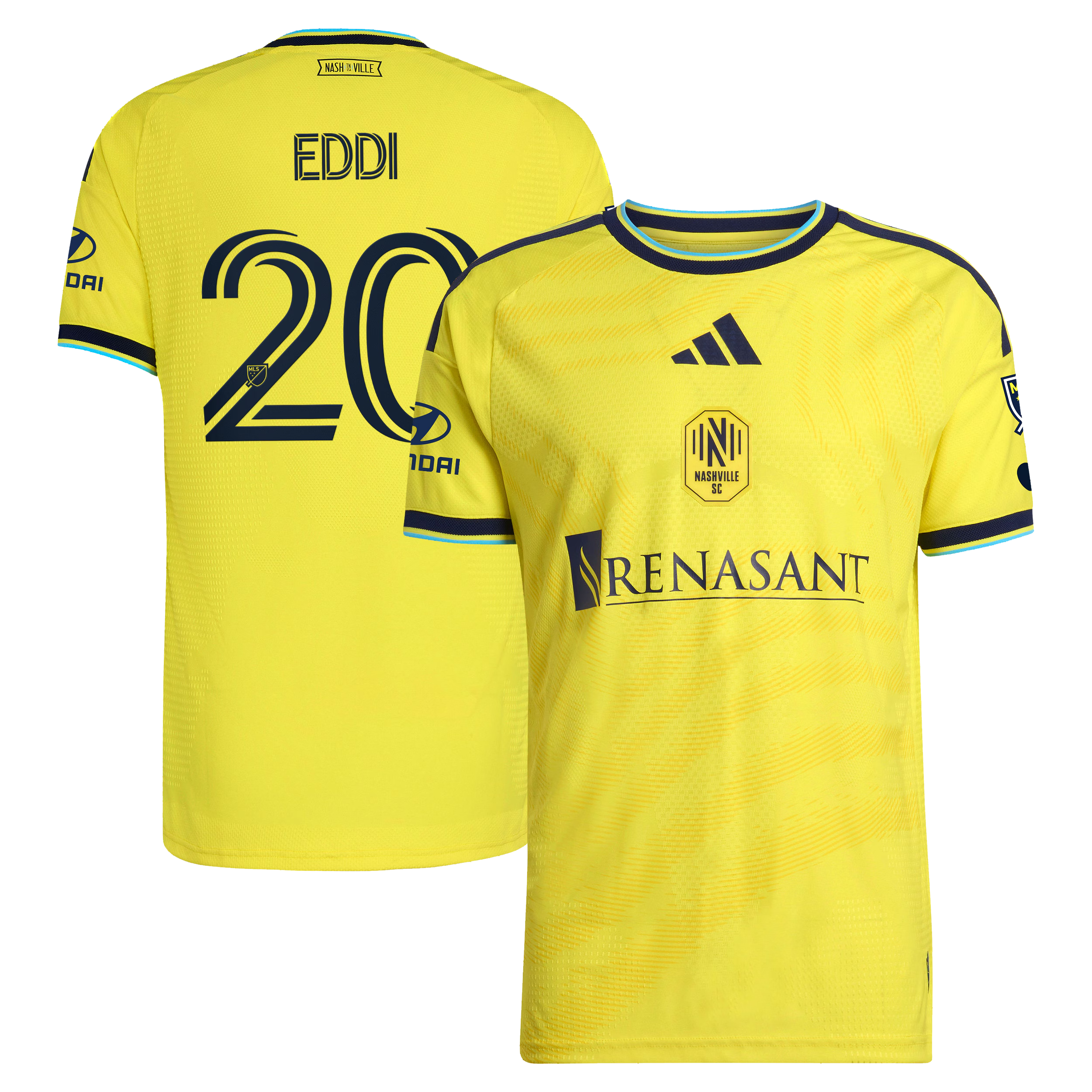 Nashville SC // Edvard Tagseth #20 Official 2026 The Reverb On-Field Patch Jersey – Yellow - Jersey Teams World
