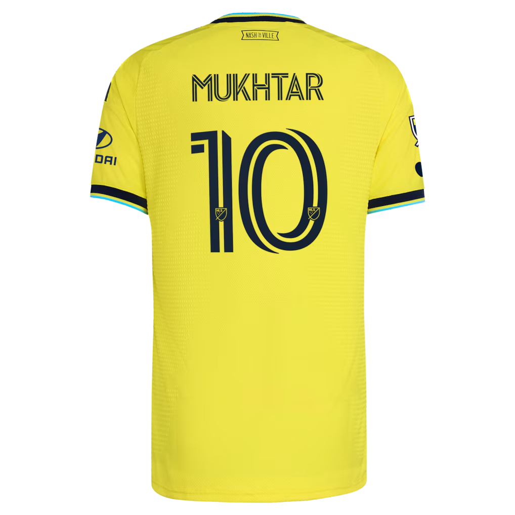 Nashville SC // Hany Mukhtar #10 Official 2026 The Reverb On-Field Patch Jersey – Yellow - Jersey Teams World