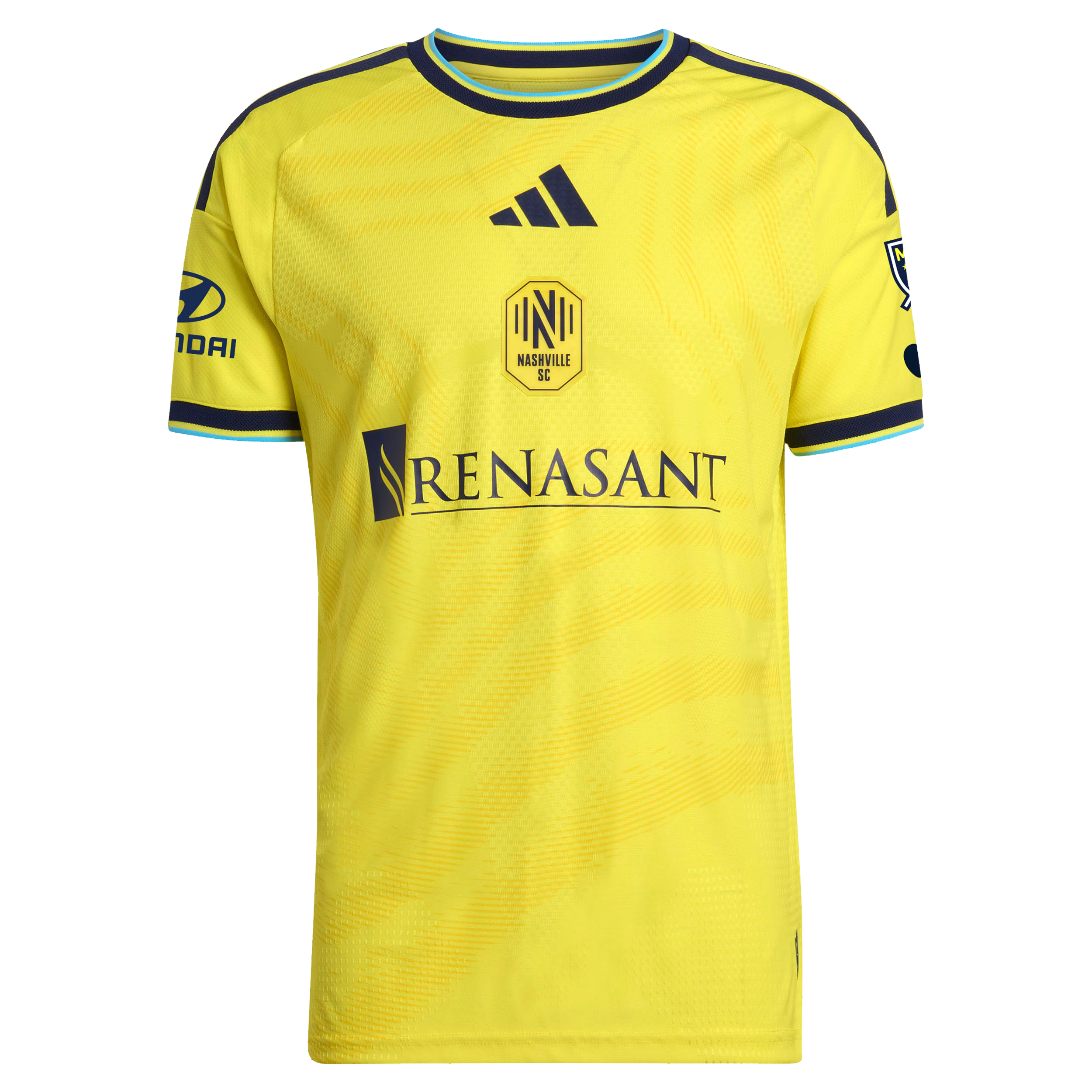 Nashville SC // adidas Official 2026 The Reverb On-Field Patch Custom Jersey – Yellow - Jersey Teams World