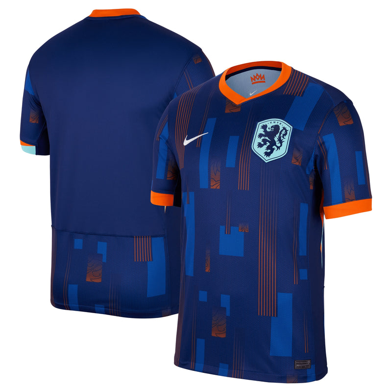 Netherlands National Team Nike 2024 Away Custom Jersey - Blue