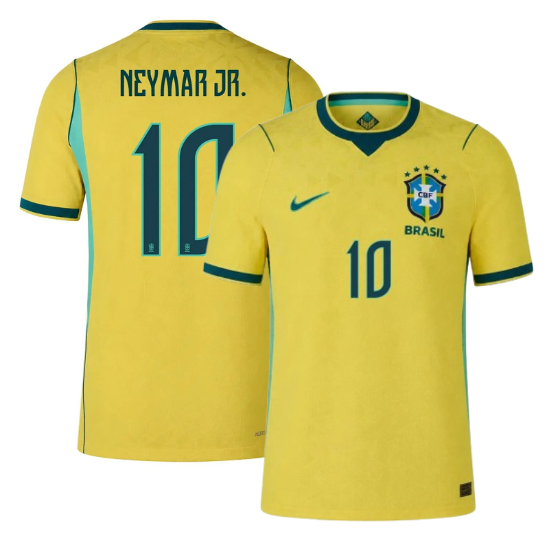 Neymar Jr. #10 Brazil National Team Nike 2026 Home Stadium Replica Jersey – Yellow