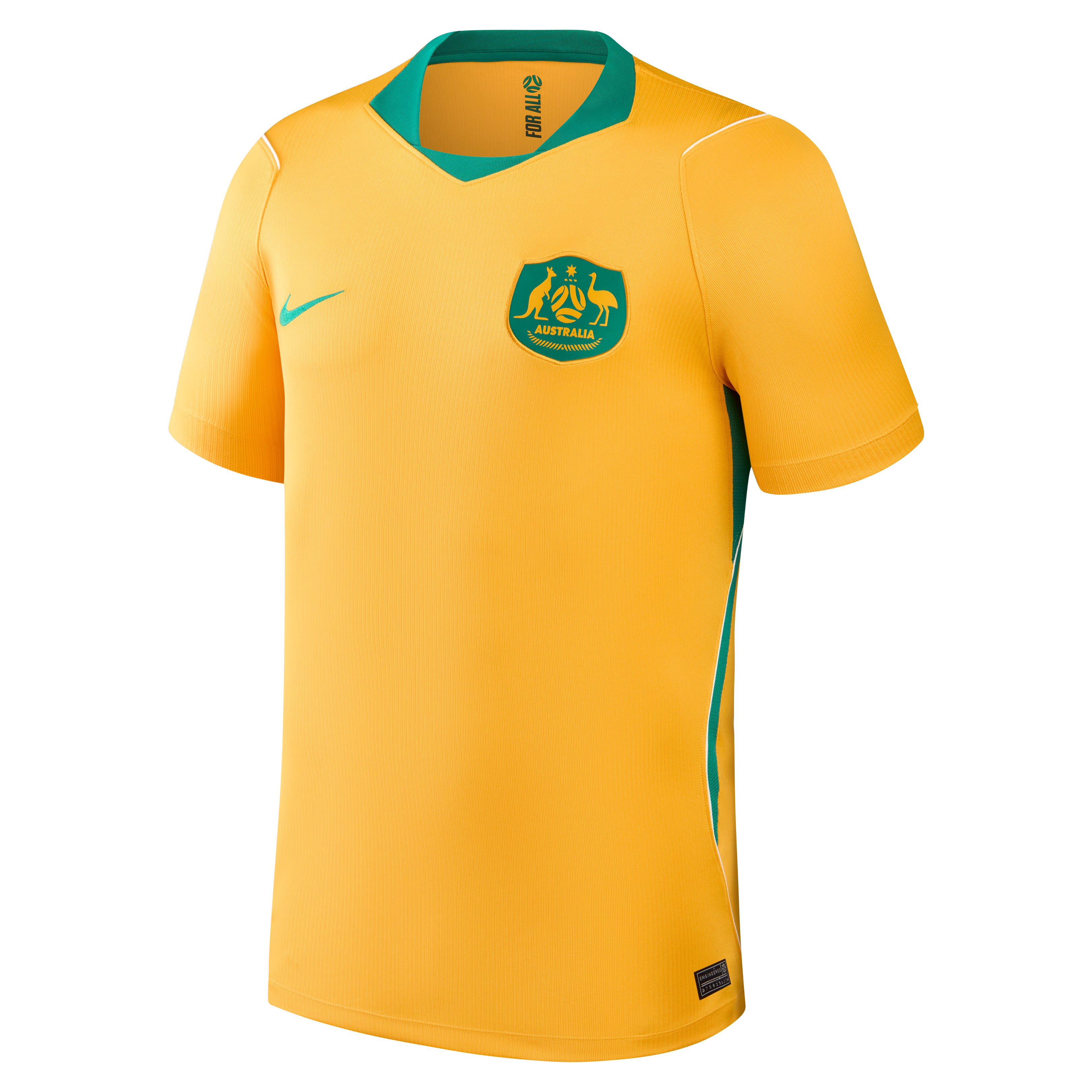 Nike Australia National Team 2026 Home Stadium Jersey - Yellow - Jersey Teams World