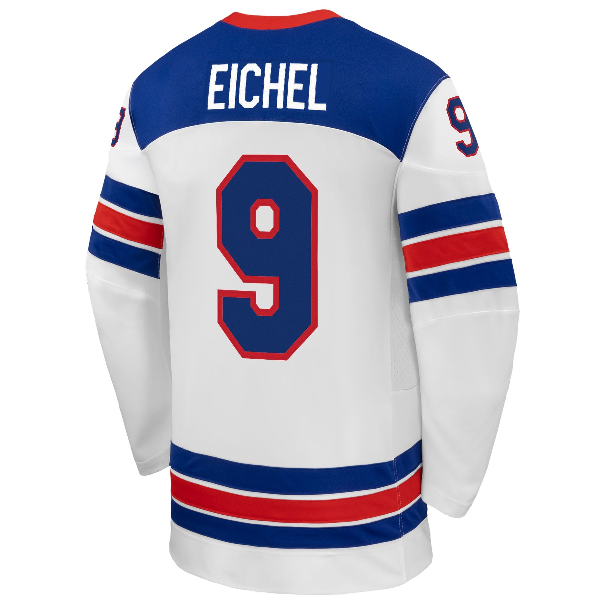 Nike Jack Eichel #9 USA Hockey 2026 Away Jersey - White - Jersey Teams World