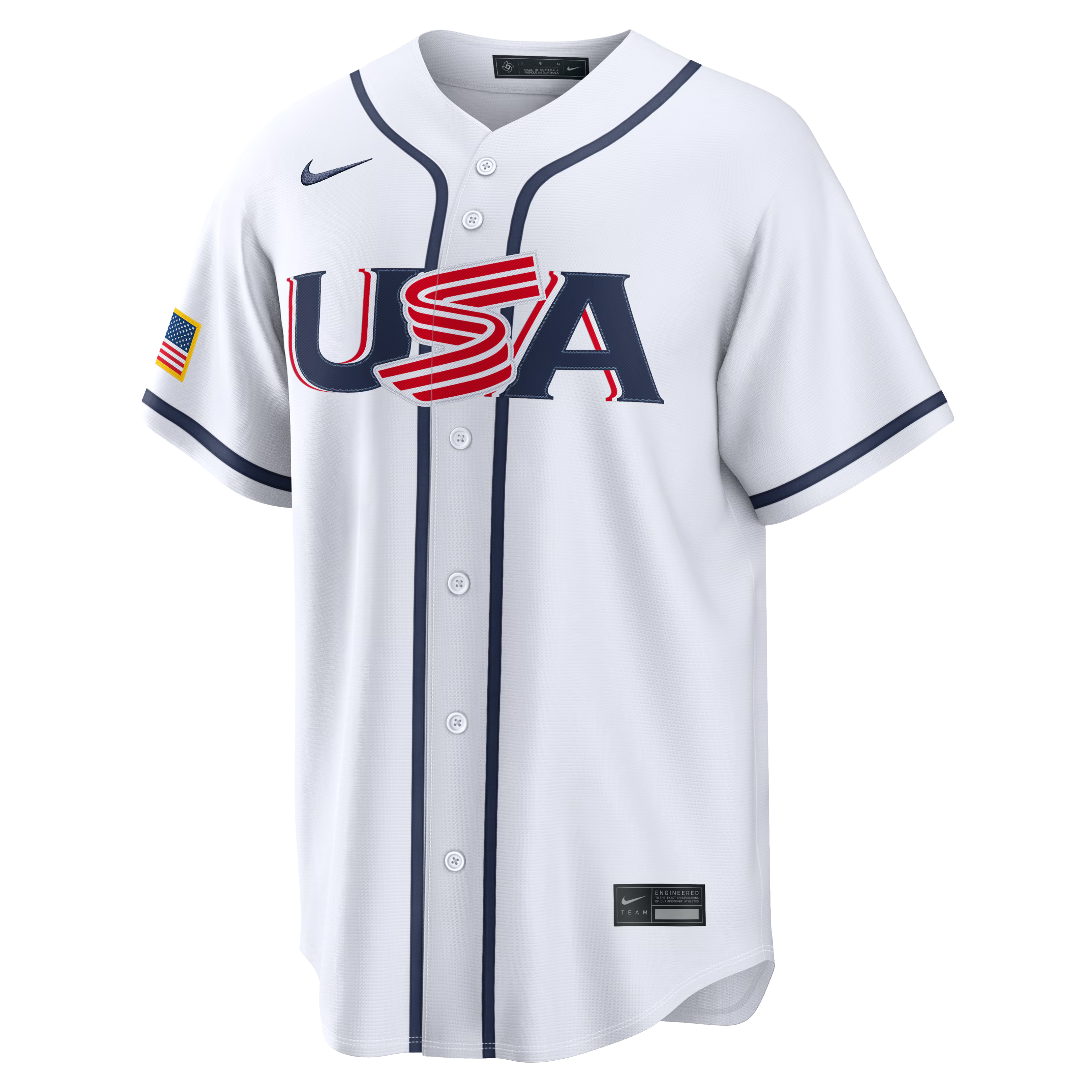Nike USA Baseball 2026 World Baseball Classic Home Stadium Jersey – Ernie Clement – White - Jersey Teams World