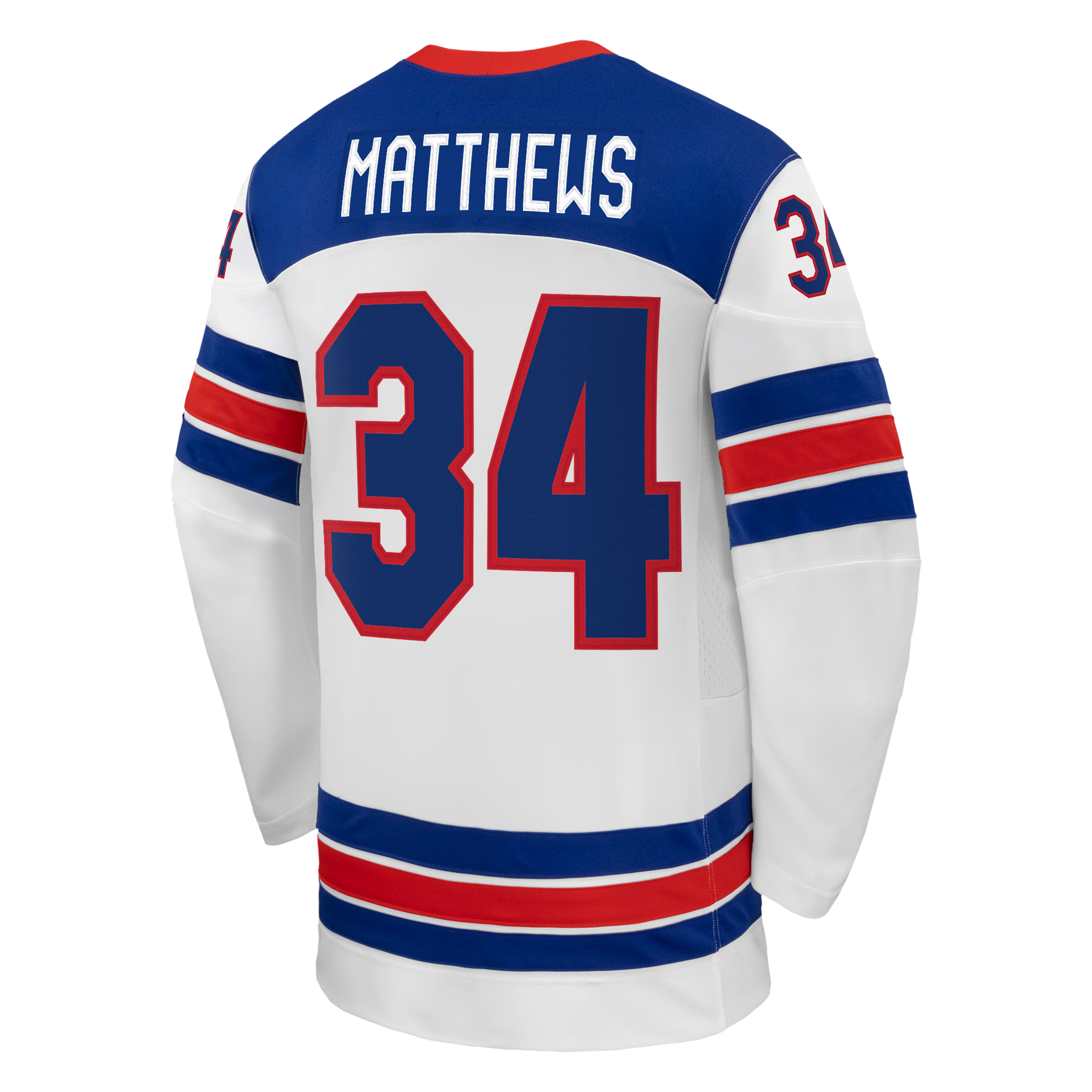 Nike USA Hockey 2026 Home Supporter Edition Jersey – Auston Matthews #34 – Royal Blue