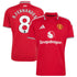 Official Bruno Fernandes Manchester United adidas 2026/27 Home Replica Jersey - Red Captain Soccer Gear