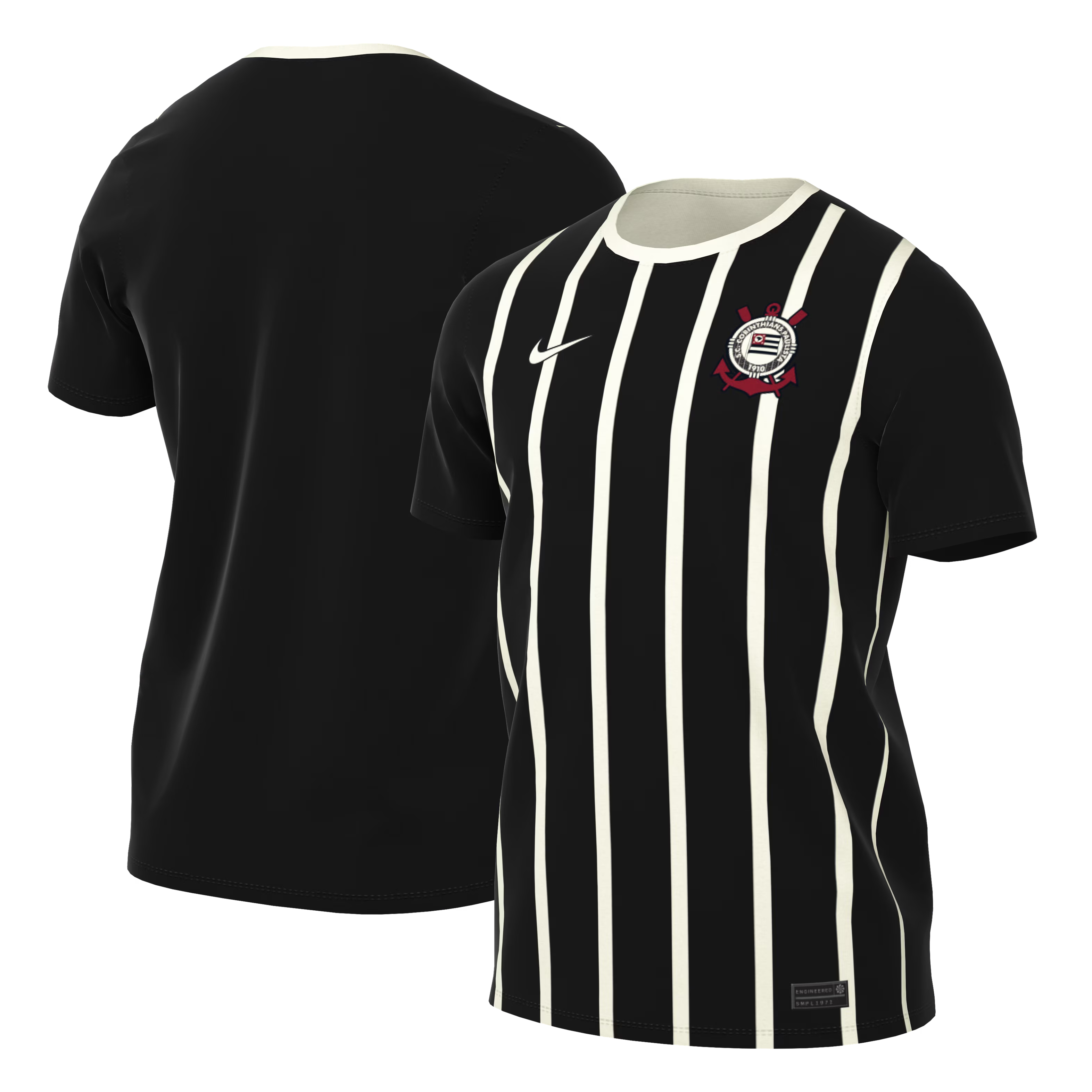 Official Corinthians Nike 2026 Home Replica Jersey - Black