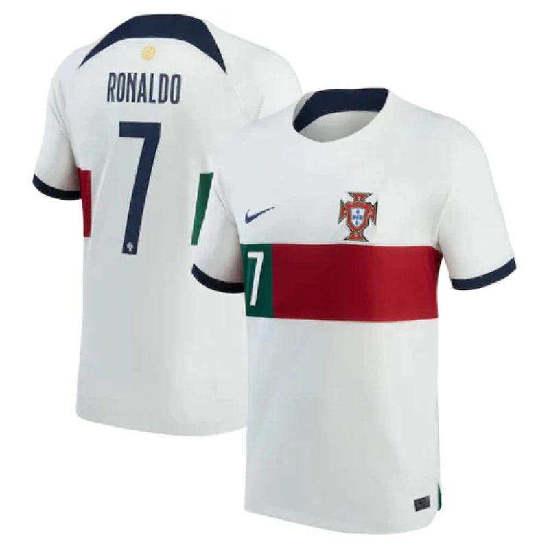 Official Cristiano Ronaldo 7 Portugal National Team 2022/23 Away Player Jersey - Red - Jersey Teams World