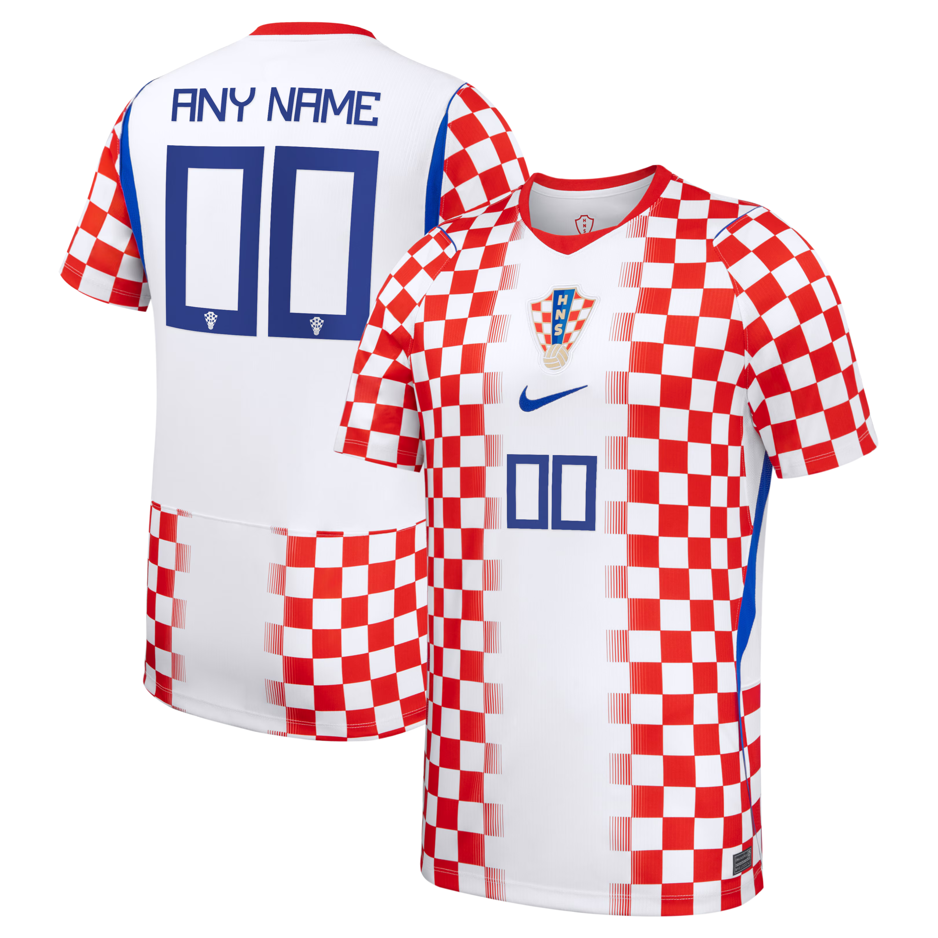 Official Croatia National Team Nike 2026 Home Stadium Replica Custom Jersey - White