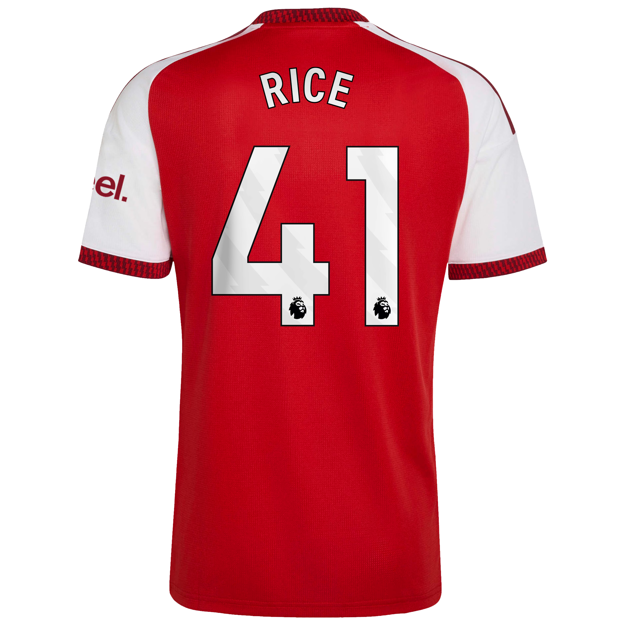 Official Declan Rice Arsenal adidas 2026/27 Home Replica Jersey - Red Midfielder Soccer Gear