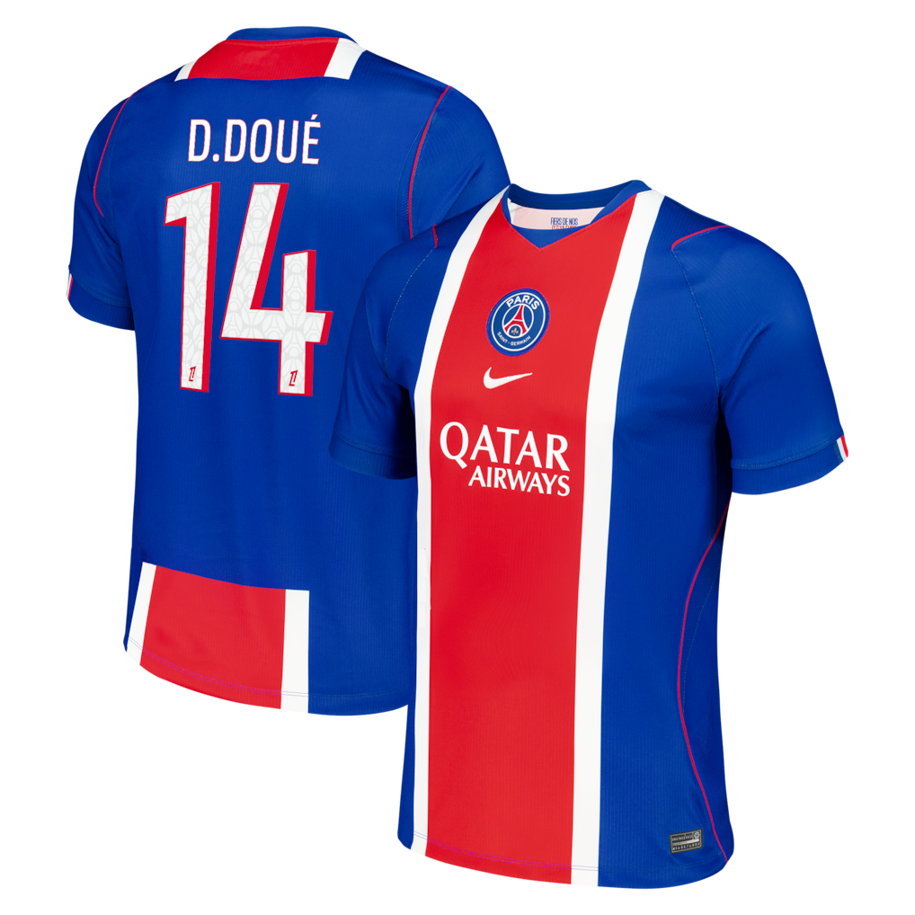 Official Désiré Doué Paris Saint-Germain Nike 2026/27 Home Stadium Replica Jersey - Blue