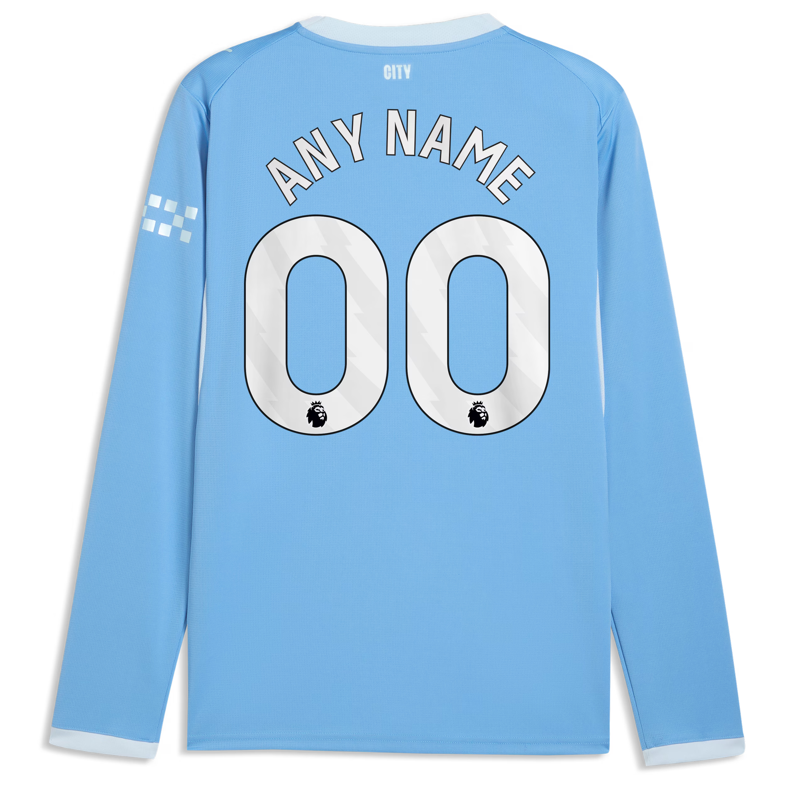 Official Manchester City Puma 2026/27 Home Replica Long Sleeve Custom Jersey - Light Blue