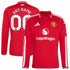 Official Manchester United adidas 2026/27 Home Replica Long Sleeve Custom Jersey - Red