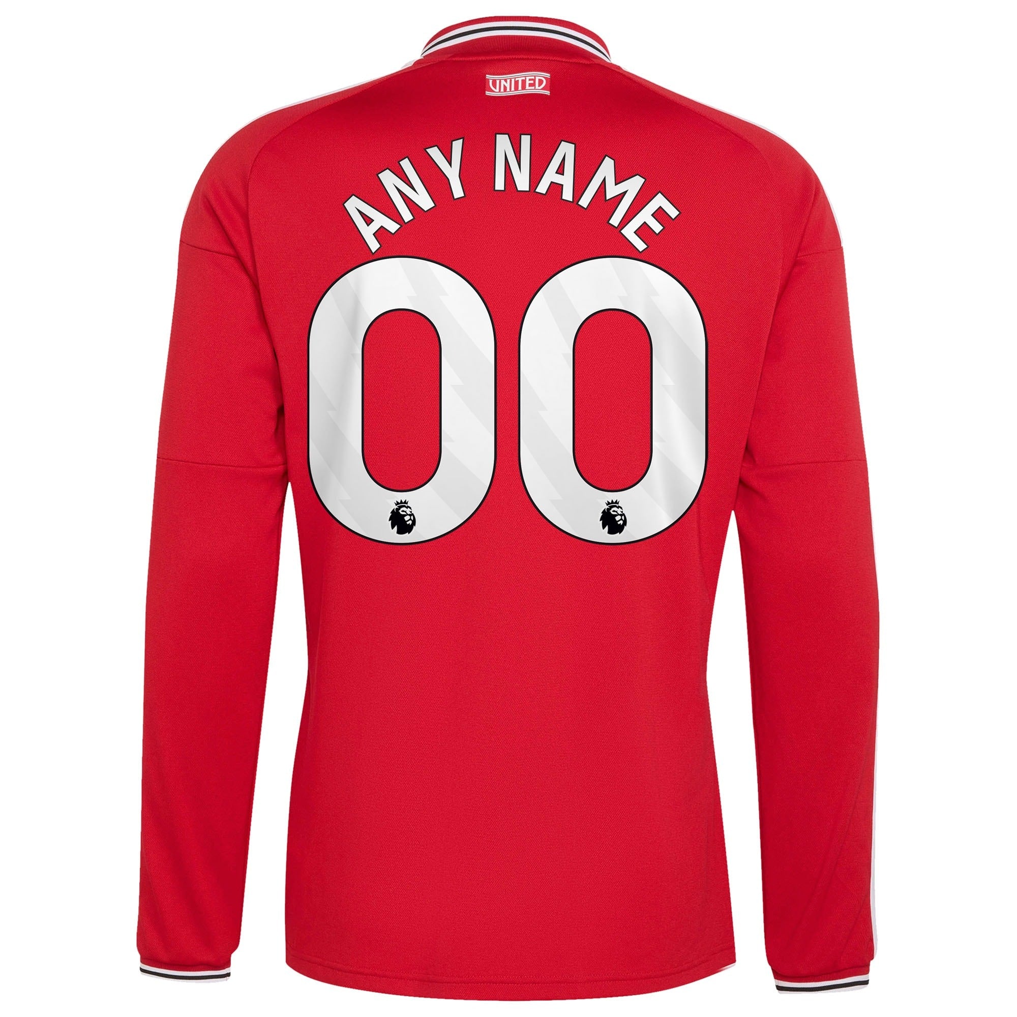 Official Manchester United adidas 2026/27 Home Replica Long Sleeve Custom Jersey - Red