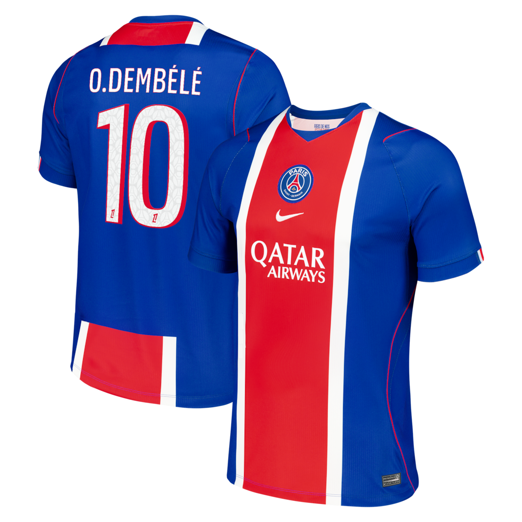 Official Ousmane Dembélé Paris Saint-Germain Nike 2026/27 Home Stadium Replica Jersey - Blue