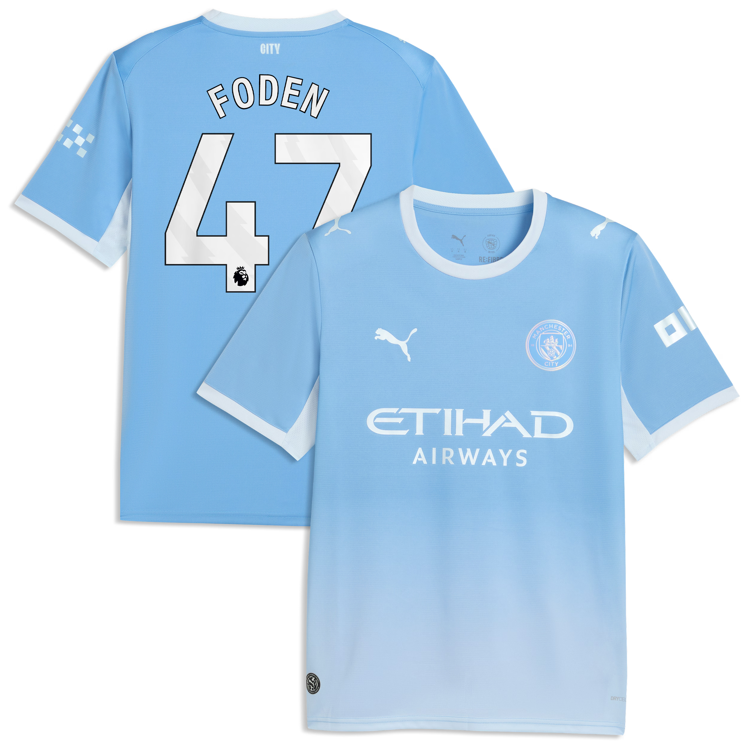 Official Phil Foden Manchester City Puma 2026/27 Home Replica Jersey - Light Blue