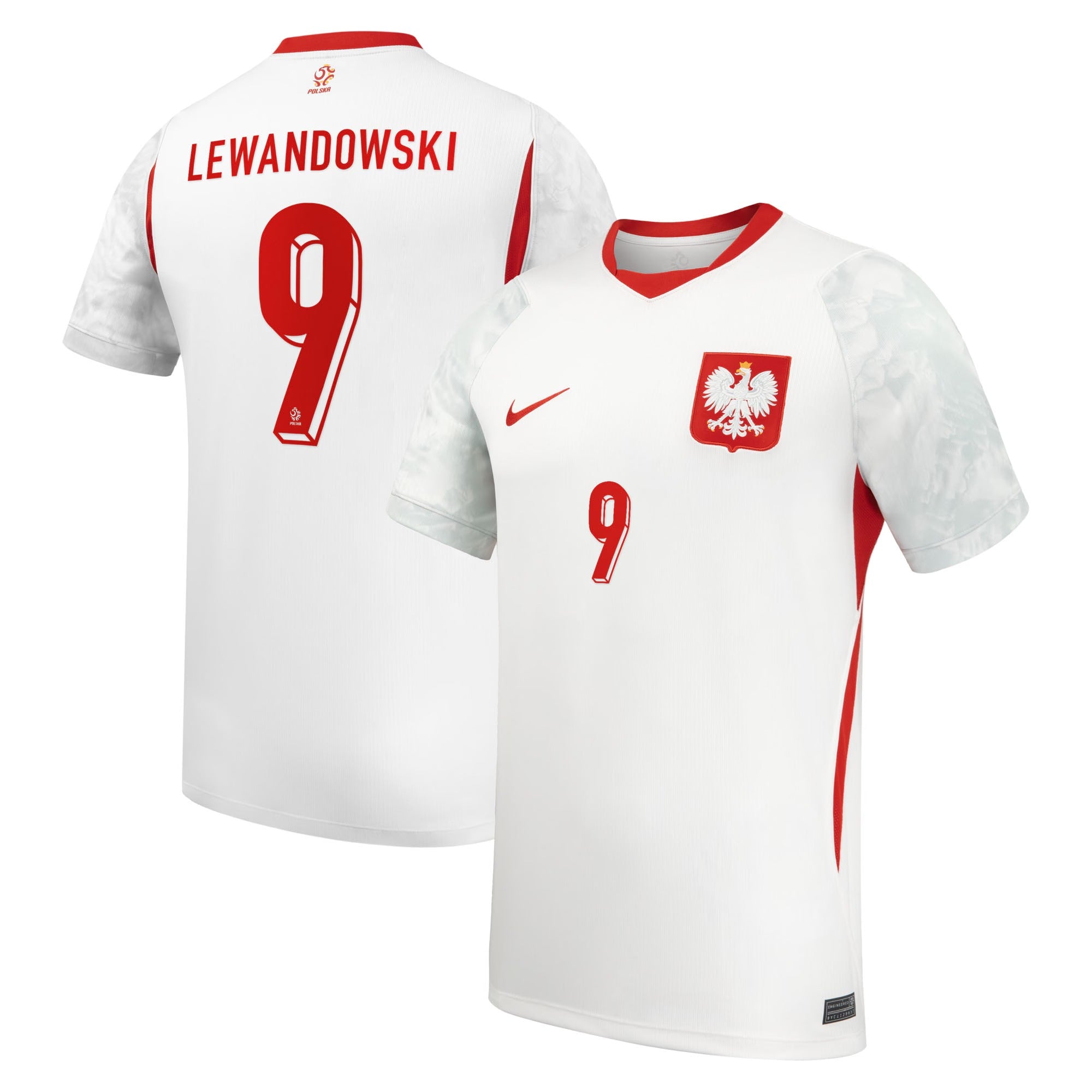 Official Robert Lewandowski Poland National Team Nike 2026 Home Stadium Replica Jersey - White