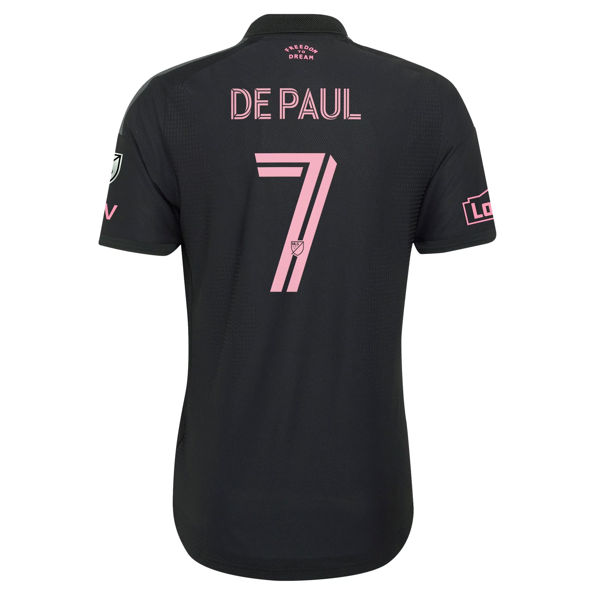 Official Rodrigo De Paul Inter Miami CF 2026 On-Field Patch Jersey - Black - Jersey Teams World