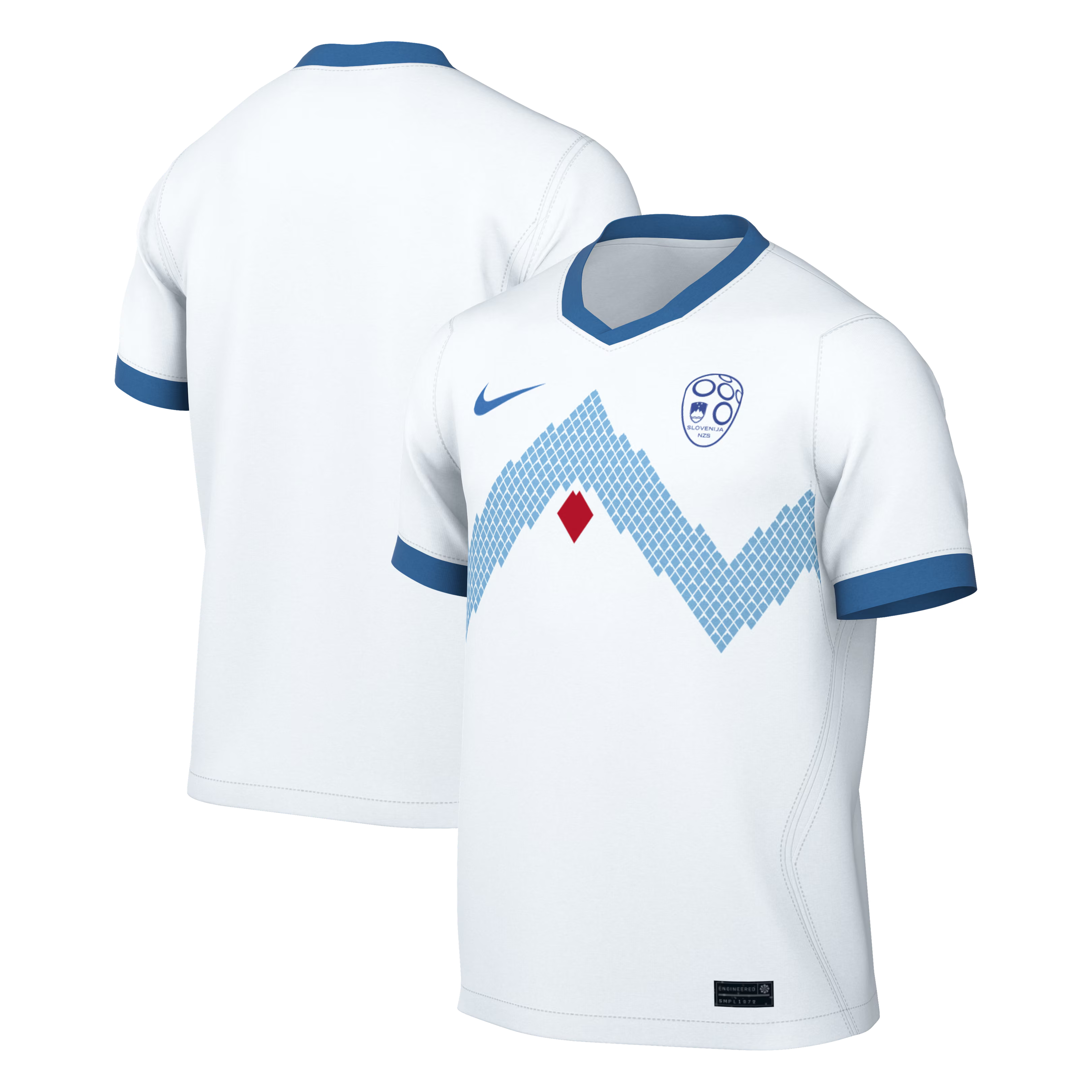 Official Slovenia National Team Nike 2026 Home Stadium Replica Jersey - White