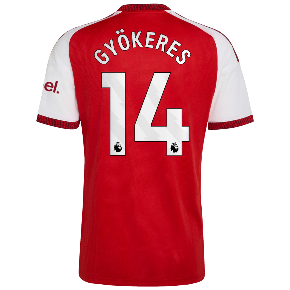 Official Viktor Gyökeres Arsenal adidas 2026/27 Home Replica Jersey - Red Striker Soccer Gear