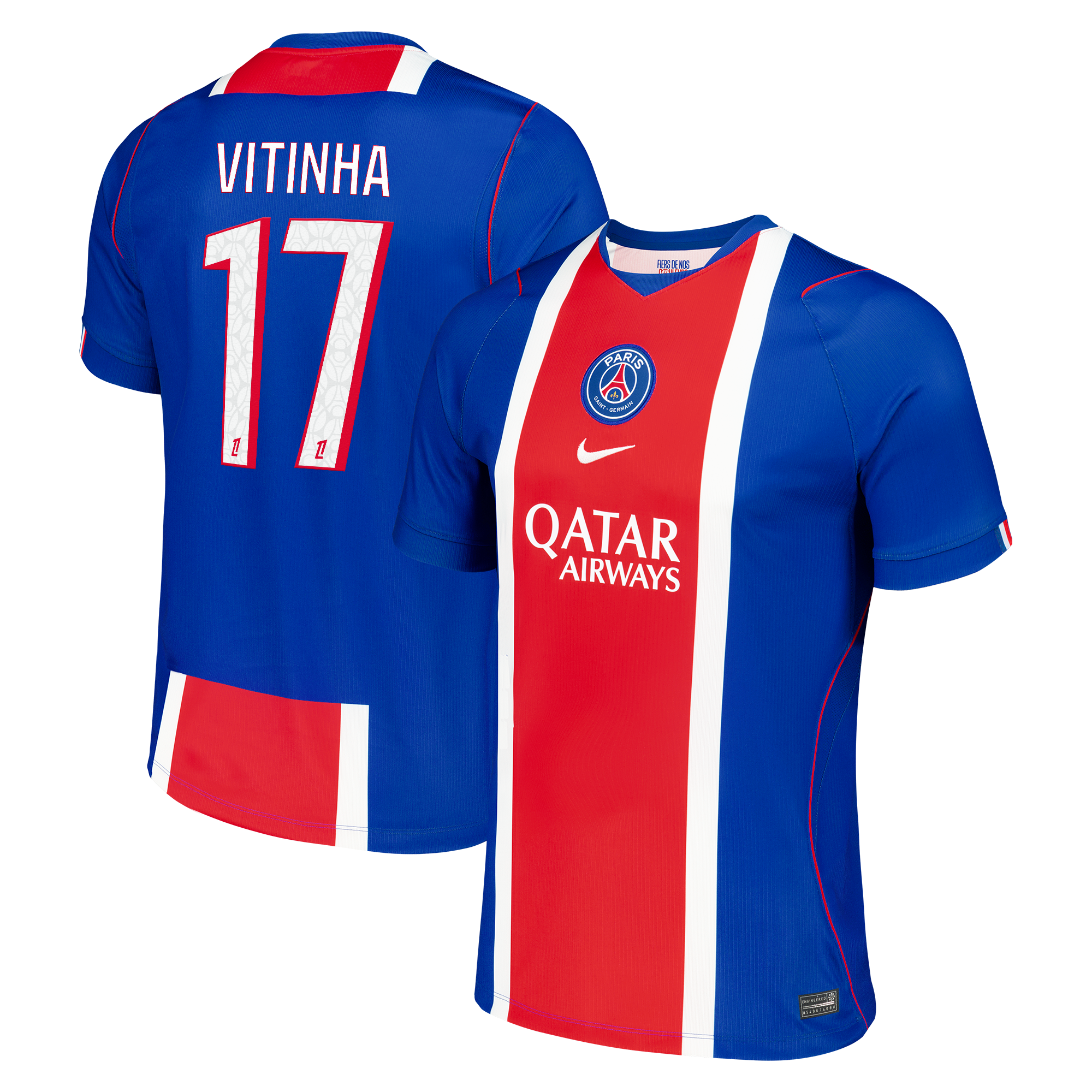 Official Vitinha Paris Saint-Germain Nike 2026/27 Home Stadium Replica Jersey - Blue
