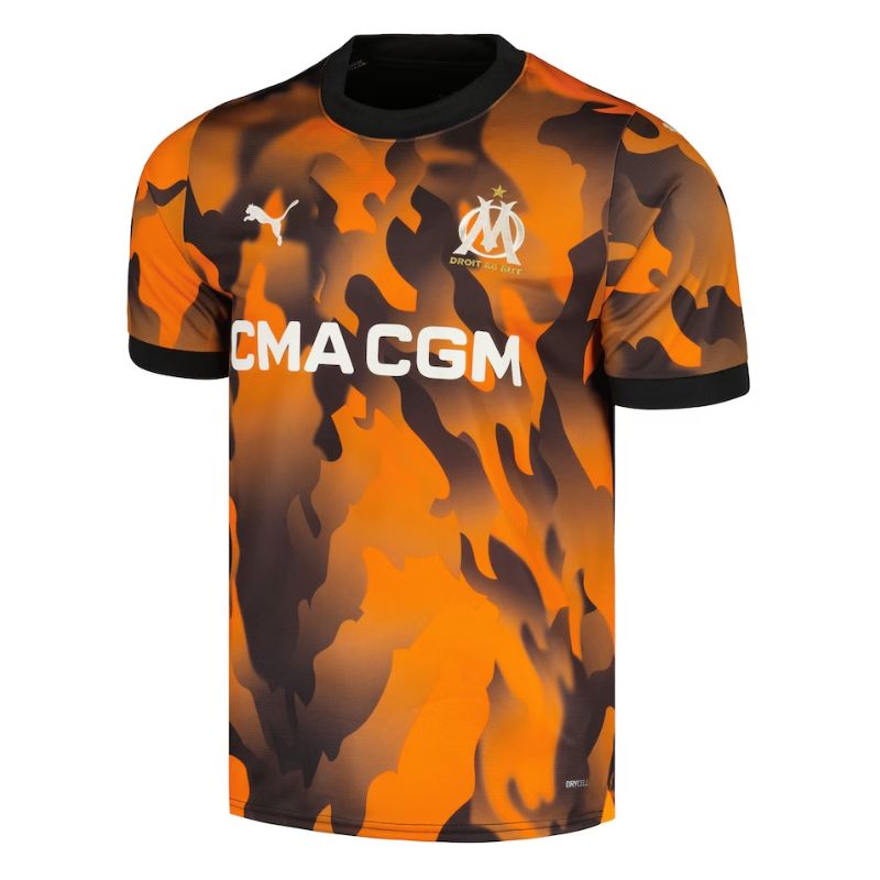 Olympique Marseille Shirt 2023/24 Third Custom Jersey - Orange - Jersey Teams World