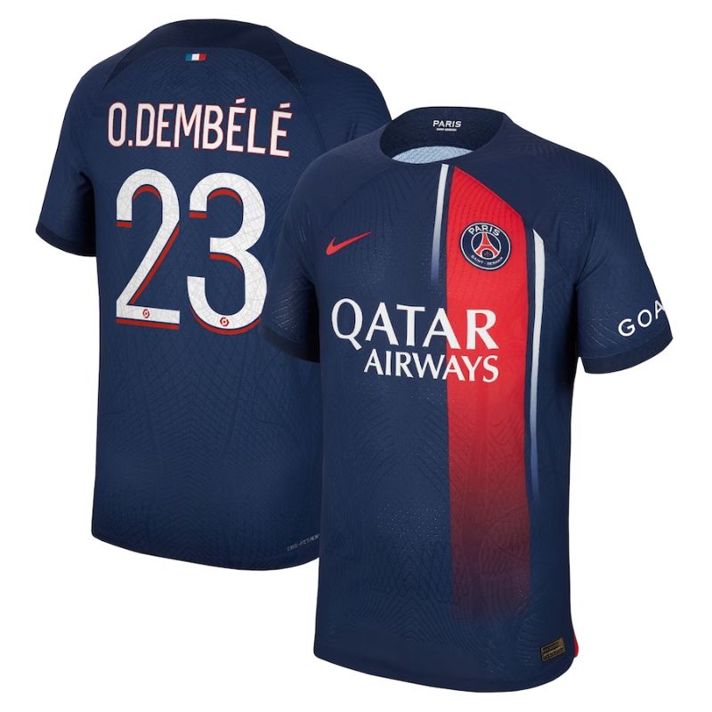 Ousmane Dembélé Paris Saint-Germain 2023/24 Home Match Player Jersey - Navy - Jersey Teams World